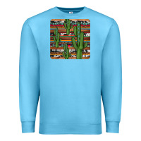 Ocean Blue cactus gemstone coaster Premium Sweatshirt - JahusDesignShop