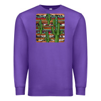 Purple cactus gemstone coaster Premium Sweatshirt - JahusDesignShop