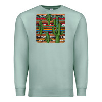 Seafoam cactus gemstone coaster Premium Sweatshirt - JahusDesignShop