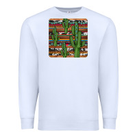 White cactus gemstone coaster Premium Sweatshirt - JahusDesignShop