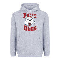 Heather Grey Fairbanks Ice Dogs Heavyweight Hoodie - ArtChic
