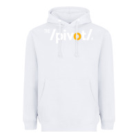 White The Pivot Podcast Heavyweight Hoodie - ArtChic