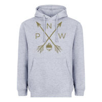 Heather Grey pacific northwest mountain  cool pnw pacific northwest t shirt Heavyweight Hoodie - ArtChic