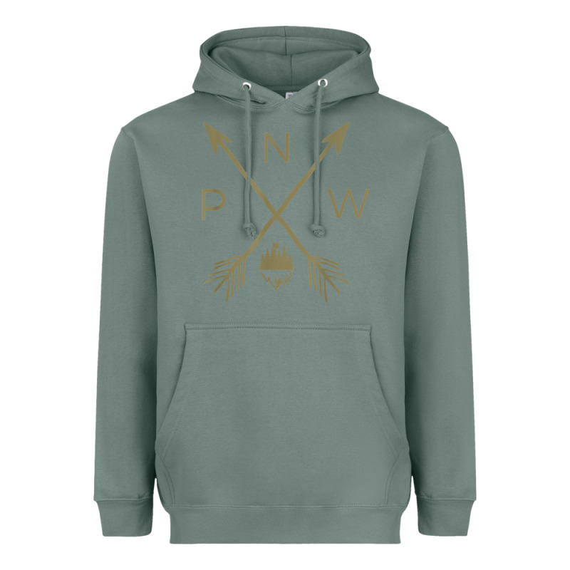 Pacific Northwest Mountain  Cool Pnw Pacific Northwest T Shirt Heavyweight Hoodie by ArtChic | Teevron