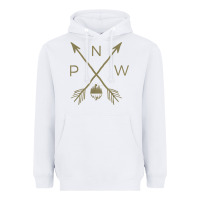 White pacific northwest mountain  cool pnw pacific northwest t shirt Heavyweight Hoodie - ArtChic