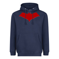 Navy red hood Heavyweight Hoodie - ArtChic