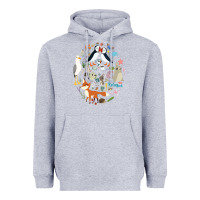 Heather Grey Puffin Rock gift for fans puffin rock characters Heavyweight Hoodie - ArtChic