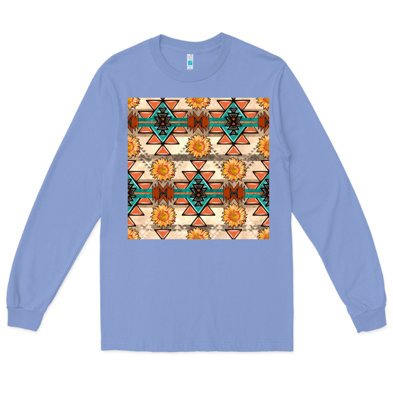 Native American Aztec Seamless Pattern 1 Long Sleeve Tee by BundleAndBundleShop | Teevron