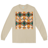 Mushroom native american aztec seamless pattern 1 Long Sleeve Tee - BundleAndBundleShop