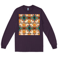 Plum native american aztec seamless pattern 1 Long Sleeve Tee - BundleAndBundleShop