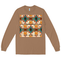 Toasted Coconut native american aztec seamless pattern 1 Long Sleeve Tee - BundleAndBundleShop