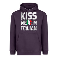 Plum Kiss Me I'm Italian Heavyweight Hoodie - ArtChic