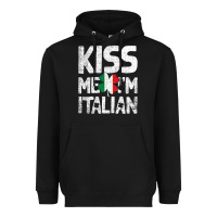 Black Kiss Me I'm Italian Heavyweight Hoodie - ArtChic