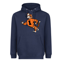 Navy Vintage Walking Angry Tiger Idaho State Heavyweight Hoodie - ArtChic