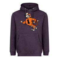 Plum Vintage Walking Angry Tiger Idaho State Heavyweight Hoodie - ArtChic