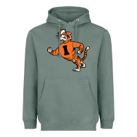Sage Vintage Walking Angry Tiger Idaho State Heavyweight Hoodie - ArtChic
