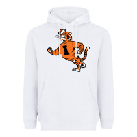 White Vintage Walking Angry Tiger Idaho State Heavyweight Hoodie - ArtChic
