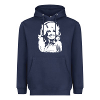 Navy dolly parton distressed photo Heavyweight Hoodie - ArtChic
