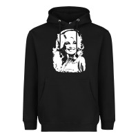 Black dolly parton distressed photo Heavyweight Hoodie - ArtChic