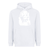 White dolly parton distressed photo Heavyweight Hoodie - ArtChic