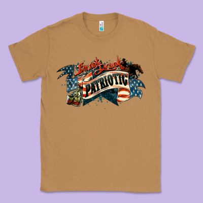I'm Not Drunk I'm Patriotic 4th Of July Classic Tee Designed By Howdyjamesfarm