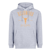 Heather Grey deadwood south dakota usa vintage distressed style design long sleeve Heavyweight Hoodie - StudioElite