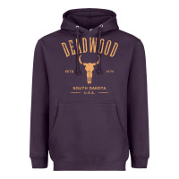 Plum deadwood south dakota usa vintage distressed style design long sleeve Heavyweight Hoodie - StudioElite