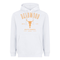 White deadwood south dakota usa vintage distressed style design long sleeve Heavyweight Hoodie - StudioElite
