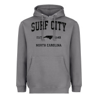 Storm Surf City North Carolina Nc Vintage Sports Design Black Prin Heavyweight Hoodie - StudioElite