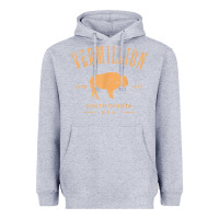 Heather Grey vermillion south dakota bison distressed design t shirt Heavyweight Hoodie - StudioElite