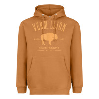 Meerkat vermillion south dakota bison distressed design t shirt Heavyweight Hoodie - StudioElite