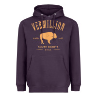 Plum vermillion south dakota bison distressed design t shirt Heavyweight Hoodie - StudioElite