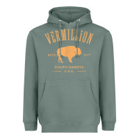 Sage vermillion south dakota bison distressed design t shirt Heavyweight Hoodie - StudioElite