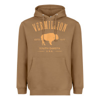 Toasted Coconut vermillion south dakota bison distressed design t shirt Heavyweight Hoodie - StudioElite