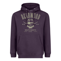 Plum deadwood south dakota usa distressed skull design souvenir premium t s Heavyweight Hoodie - StudioElite