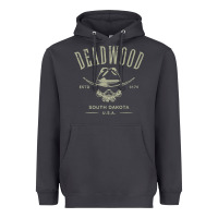 Smoke deadwood south dakota usa distressed skull design souvenir premium t s Heavyweight Hoodie - StudioElite