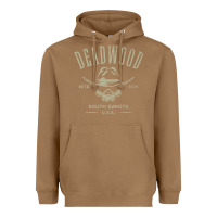 Toasted Coconut deadwood south dakota usa distressed skull design souvenir premium t s Heavyweight Hoodie - StudioElite