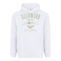 White deadwood south dakota usa distressed skull design souvenir premium t s Heavyweight Hoodie - StudioElite