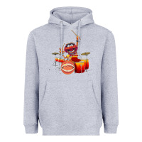 Heather Grey The muppets animal drummer Heavyweight Hoodie - StudioElite