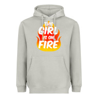 Moon Dust This Girl Is On Fire Fierce Lady Woman Power Go Girls Fiery Heavyweight Hoodie - StudioElite
