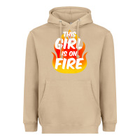 Mushroom This Girl Is On Fire Fierce Lady Woman Power Go Girls Fiery Heavyweight Hoodie - StudioElite