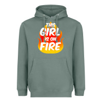 Sage This Girl Is On Fire Fierce Lady Woman Power Go Girls Fiery Heavyweight Hoodie - StudioElite