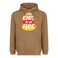 Toasted Coconut This Girl Is On Fire Fierce Lady Woman Power Go Girls Fiery Heavyweight Hoodie - StudioElite