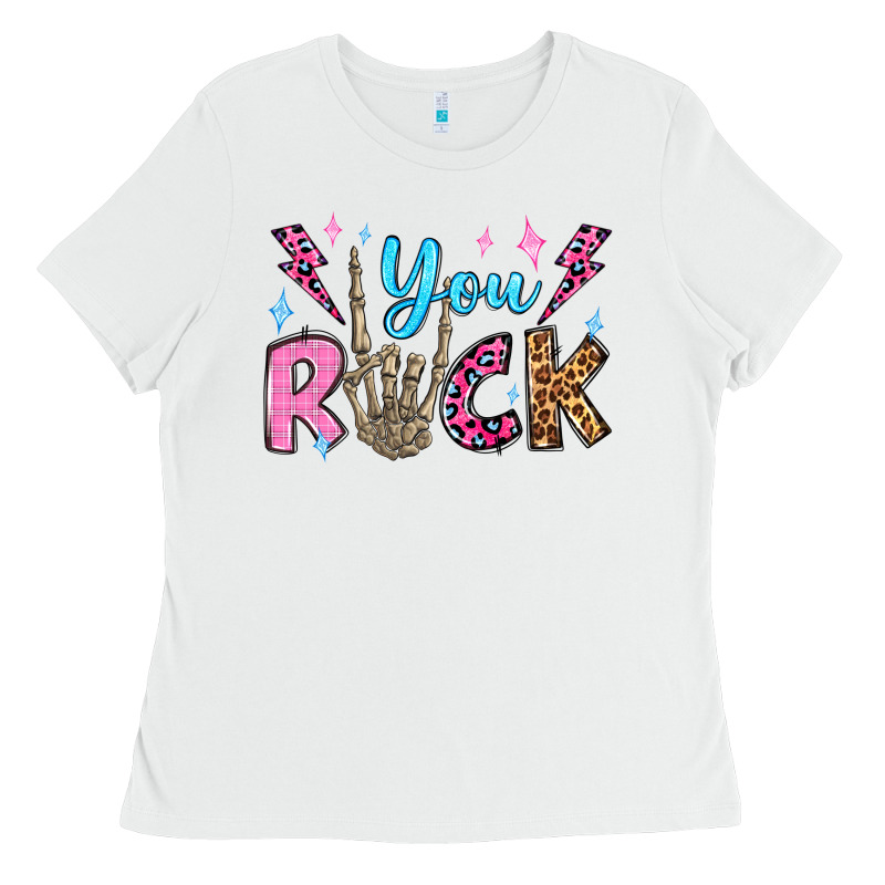 You Rock Valentine's Day Olivia Ladies Tee by OliviaCreatesArt | Teevron