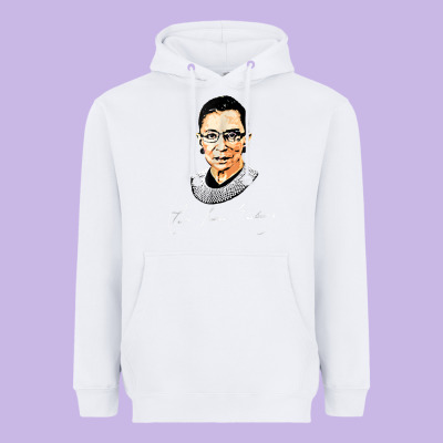 Rbg Ruth Bader Ginsburg Feminist T Shirt   Signature Art Heavyweight Hoodie Designed By Studioelite