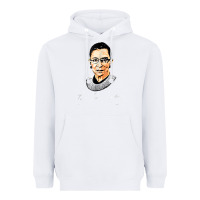White rbg ruth bader ginsburg feminist t shirt   signature art Heavyweight Hoodie - StudioElite