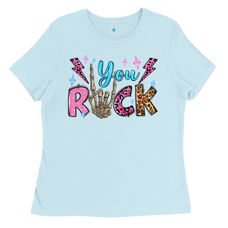 You Rock Valentine's Day Olivia Ladies Tee by OliviaCreatesArt | Teevron