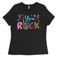Black you rock valentine's day olivia Ladies Tee - OliviaCreatesArt