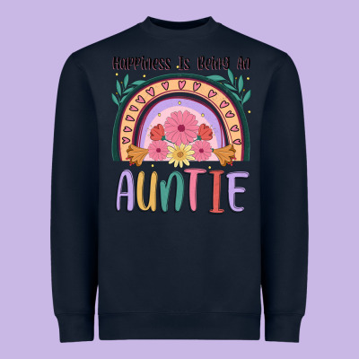 Happiness Is Being An Auntie Heavyweight Sweatshirt Designed By Jahusdesignshop
