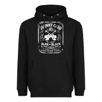 Black johnny cash man in black Heavyweight Hoodie - StudioElite